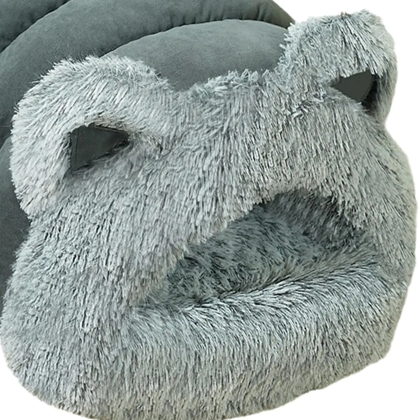 Plush Cat Bed Self Warming Pet Bed Comfortable Semi Enclosed Plush Burrowing Bed Kitten Kitty Shelter for Rabbits Kittens