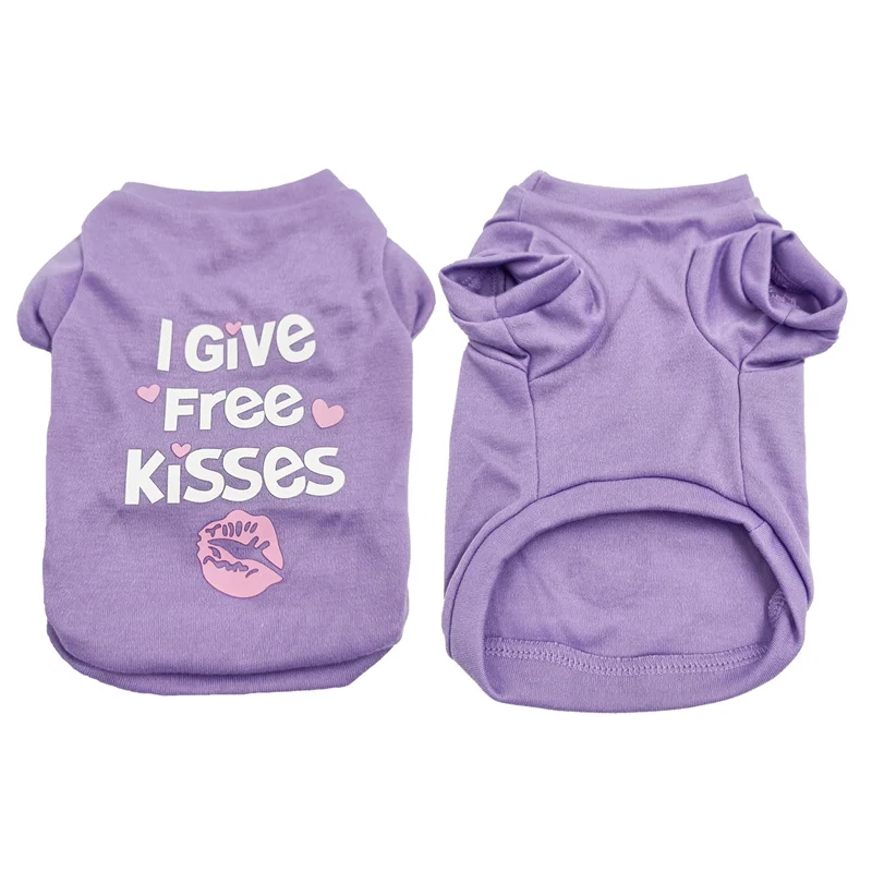 Camiseta con estampado dulce para cachorros y perros, chaleco de algodón para primavera y otoño, ropa para mascotas para perros pequeños, caniche, Yorkshire, camisetas de peluche, trajes para mascotas - imagen 5