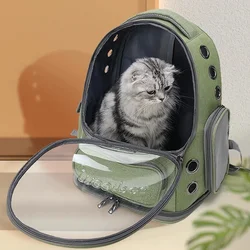 Mochila transportadora transparente para gatos y perros pequeños