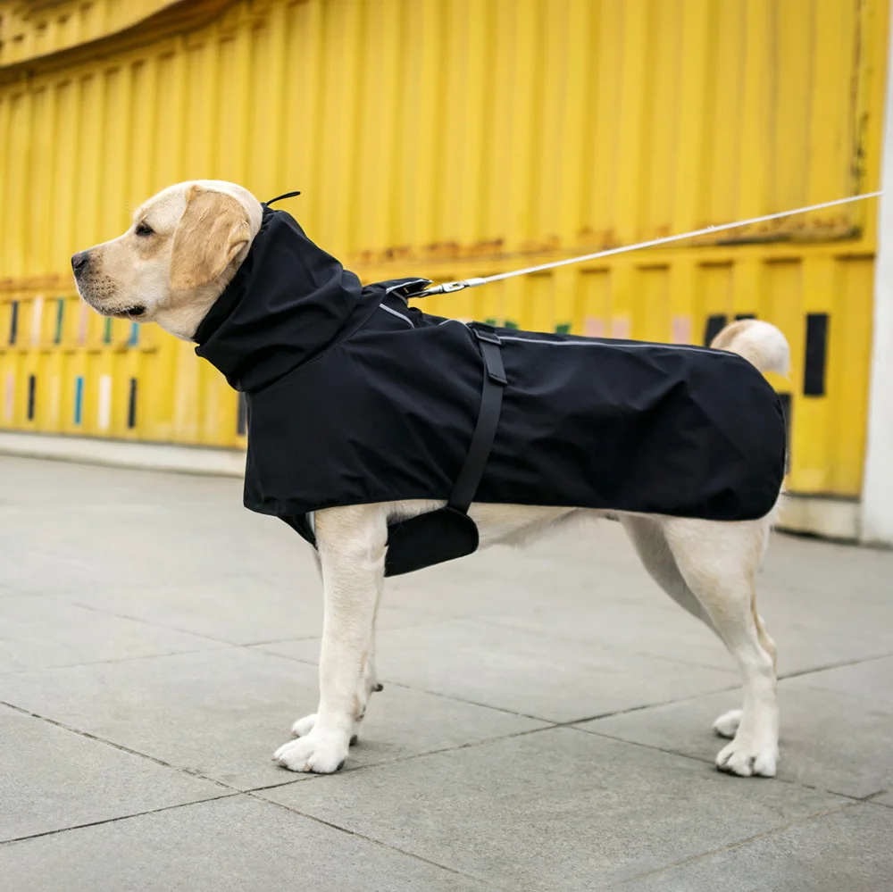 Chubasquero impermeable para perros y mascotas, Poncho con cuello alto, Labrador reflectante, Golden Retriever Corgi, ropa para perros medianos y grandes