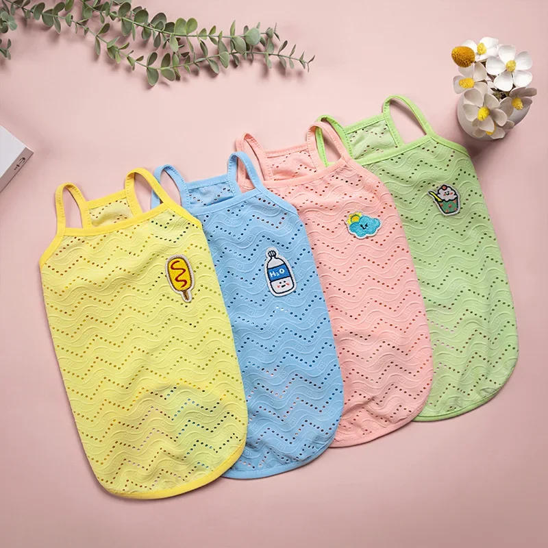 Camisas para perros para mascotas, camisetas de verano, chalecos geniales para cachorros, traje transpirable para perros, sudadera suave para perros pequeños y medianos y gatos - imagen 2