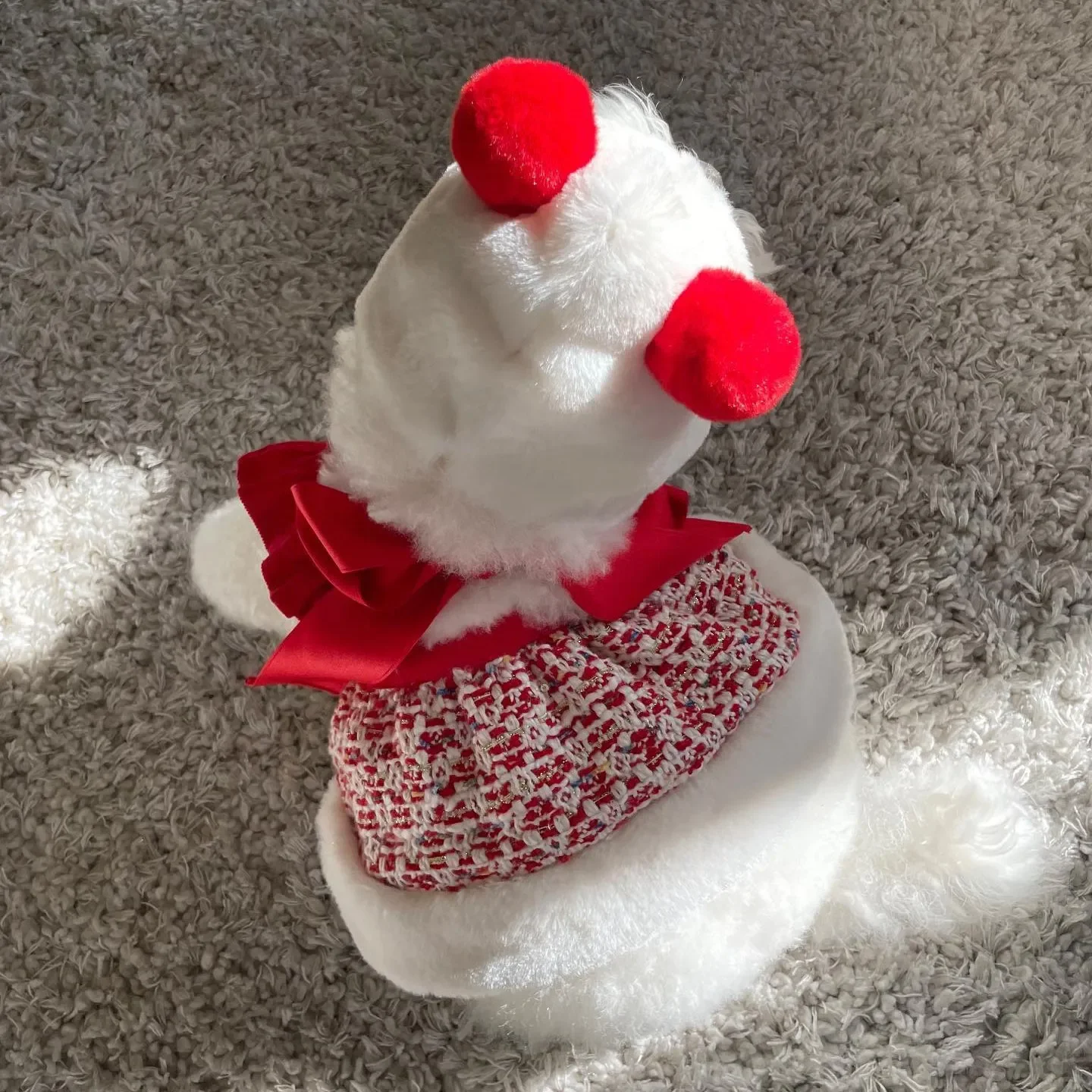 Falda tejida de León INS, traje para perro, ropa para perro pequeño, Navidad, Año Nuevo, suspensorio con orejas de León, disfraz para perro, falda cálida, ropa para mascotas - imagen 4