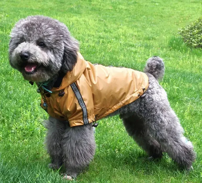 Chubasquero para mascotas, chaqueta con capucha y tira reflectante, XS-3XL de lana cálida, para Otoño e Invierno - imagen 5