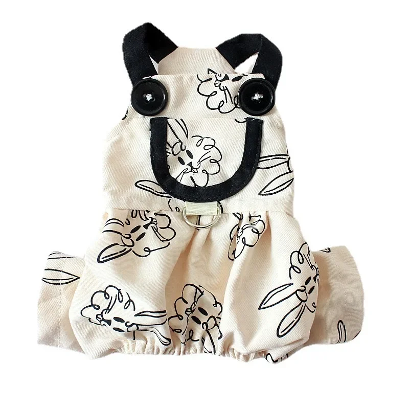Instagram-monos para perro y mascota, ropa informal con cuello Halter, conejo, cachorro, vestido para pareja, tendencia de oso de peluche, Verano