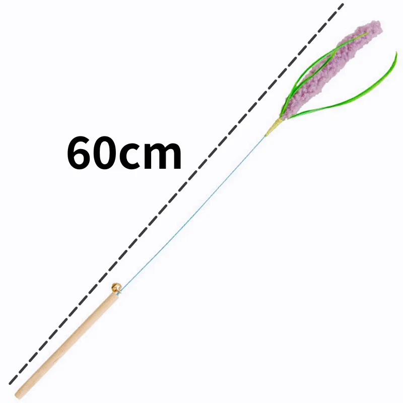 Vara con plumas para gatos – Juguete interactivo resistente a mordidas - imagen 2