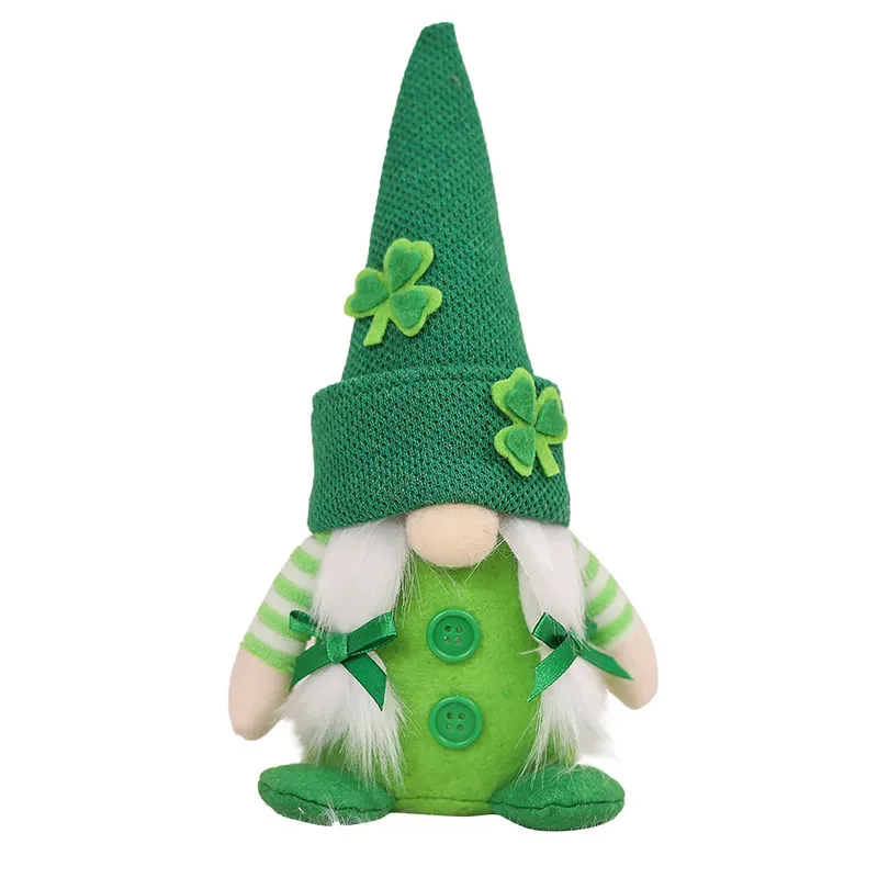 Muñeco de Gnomo sin rostro para vacaciones, adorno decorativo para el Día de San Patricio, sombrero tejido a rayas, decoración colorida para Festival de Barba completa de arcoíris - imagen 3