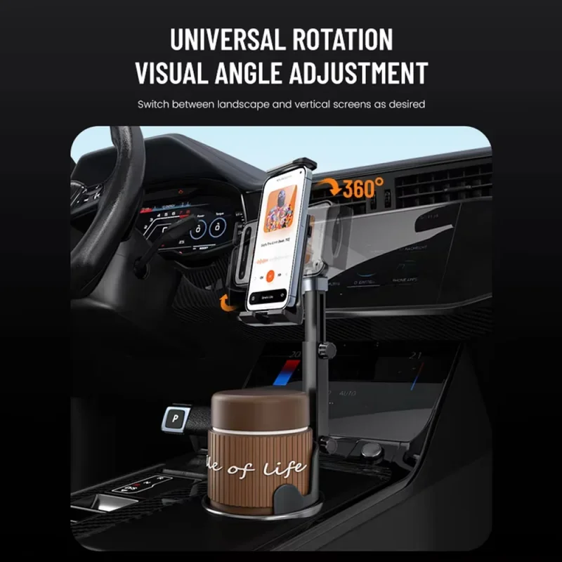 Portavasos Universal para teléfono, soporte ajustable para teléfono móvil 360, expansor para teléfonos inteligentes de camión, accesorios para coche - imagen 5
