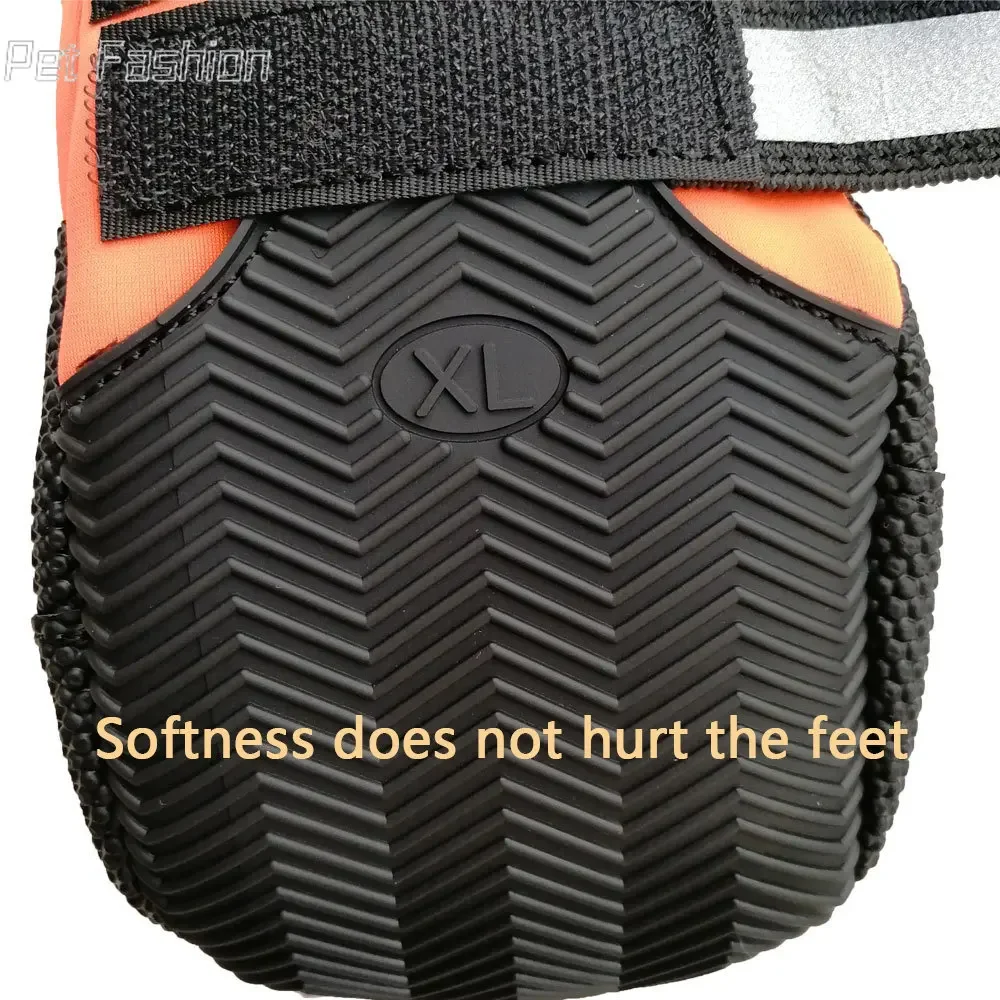4 unids/lote de zapatos para perros grandes, botas, calcetines impermeables, cubiertas reflectantes antideslizantes para perros medianos para Labrador Alaska Golden Retriever - imagen 2