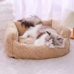 Cama para perros y gatos grande cojín extraíble cubierta desmontable
