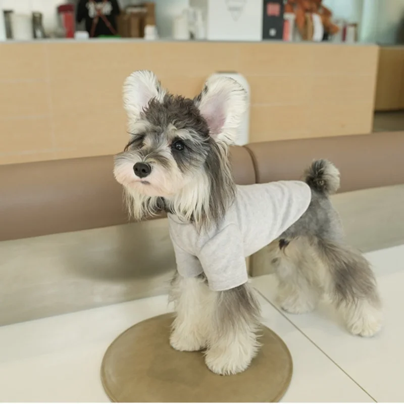 Ropa de otoño e invierno para perros, camisetas interiores de dos patas de lana para perros Teddy Pomeranian, ropa cálida de terciopelo, chaleco de lana para perros - imagen 4