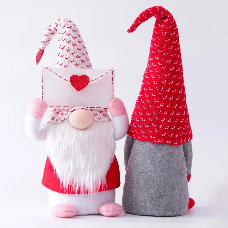 Muñeco Rudolph de San Valentín para ventana Gnomo decorativo - imagen 5