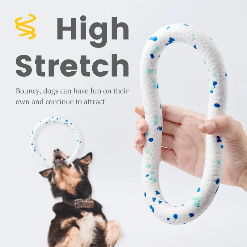 Juguete interactivo con forma de anillo para masticar perros, juguetes de goma de alta elasticidad para mascotas, resistencia a las mordeduras, masticadores agresivos, perros pequeños, medianos y grandes - imagen 5