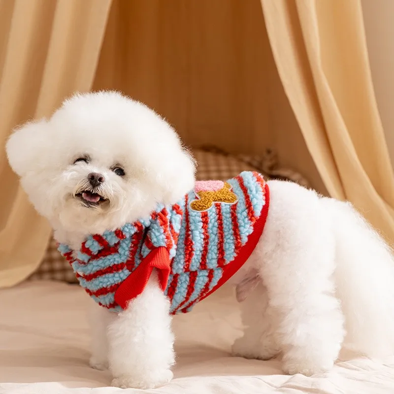 Abrigo invierno a rayas para perros pequeños - Ideal para Chihuahua y Caniche - imagen 4