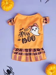 Disfraz tutu Boo para perros y gatos - abrigo calido a cuadros