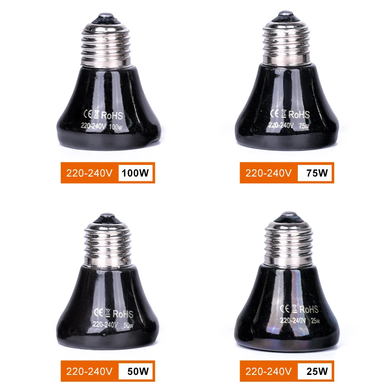 Pantalla de lámpara de calor para reptiles, cubierta de malla térmica de cerámica verde, protector calentador para pollo, lagartos, tortuga, chociador, serpiente, 110V-220V - imagen 5