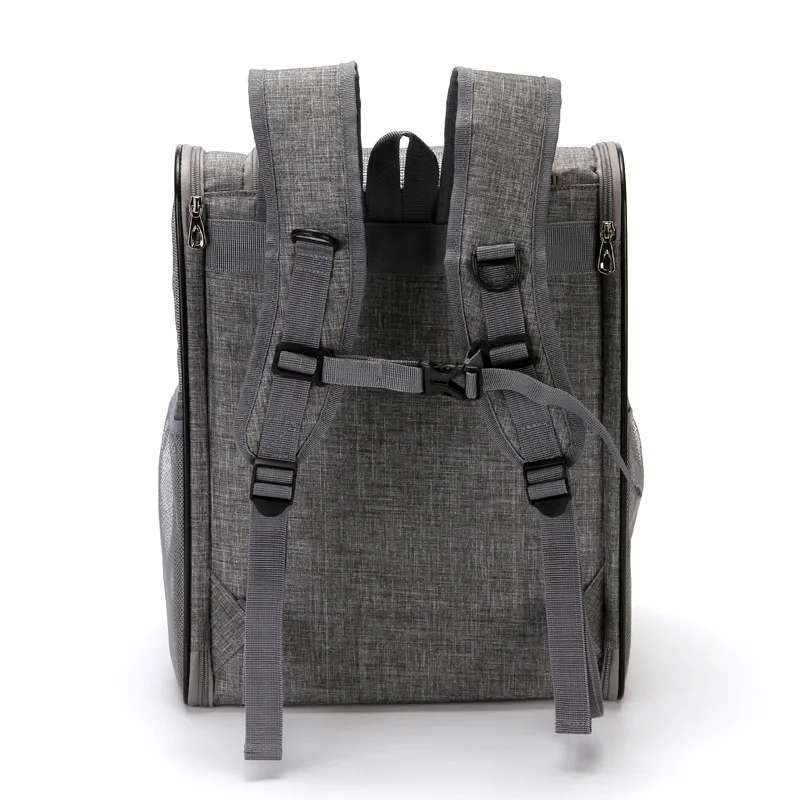 Caja de jaula para gatos montada en coche con techo corredizo, mochila para perros, bolsa para mascotas, bolsa para gatos con espacio para transportar - imagen 2