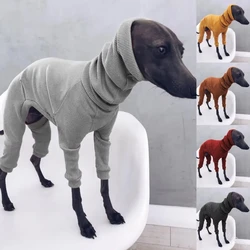 Mono naranja de algodón de 4 patas para galgo italiano, sudadera de cuello alto bieningtoniana de primavera, abrigo interior de invierno para Whippet