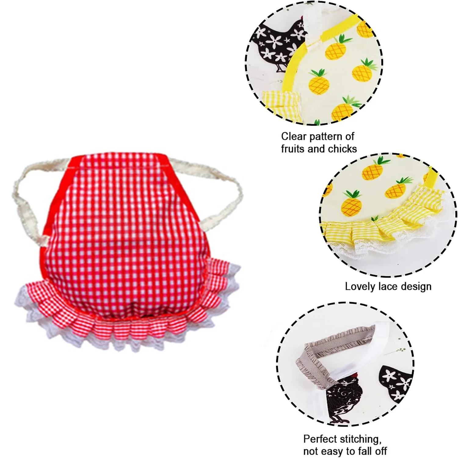 Delantal elástico para gallina, Protector de plumas para silla de montar de pollo, ropa ajustable para mascotas, vestido de pollo y pájaros, delantal para aves de corral para clima frío, 1 ud. - imagen 5