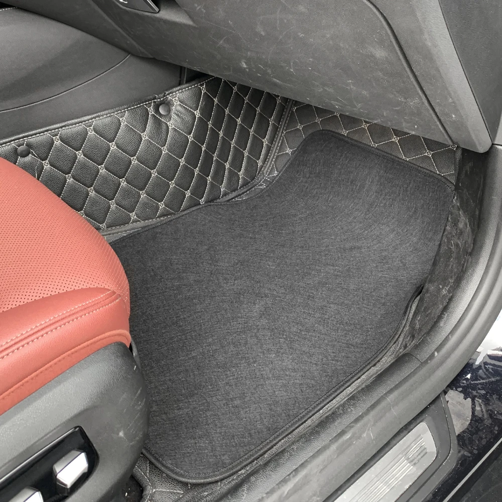 Alfombrilla para el suelo del coche, alfombrillas para el suelo de la alfombra automotriz delantera y trasera, ajuste universal para SUV, canciones y furgonetas - imagen 2