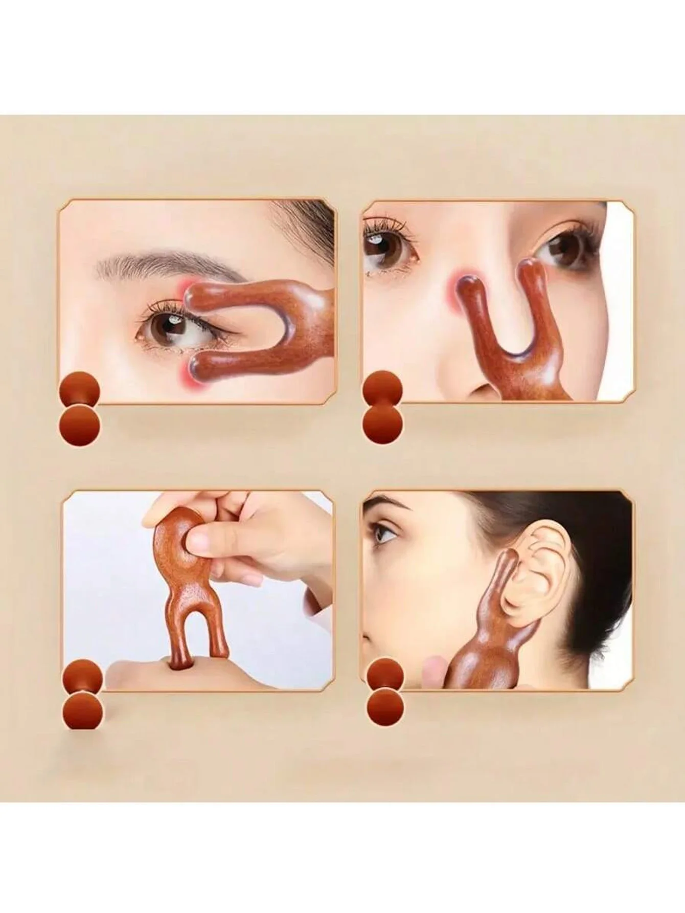 Peine madera para gato y perro masaje facial cepillado - imagen 4
