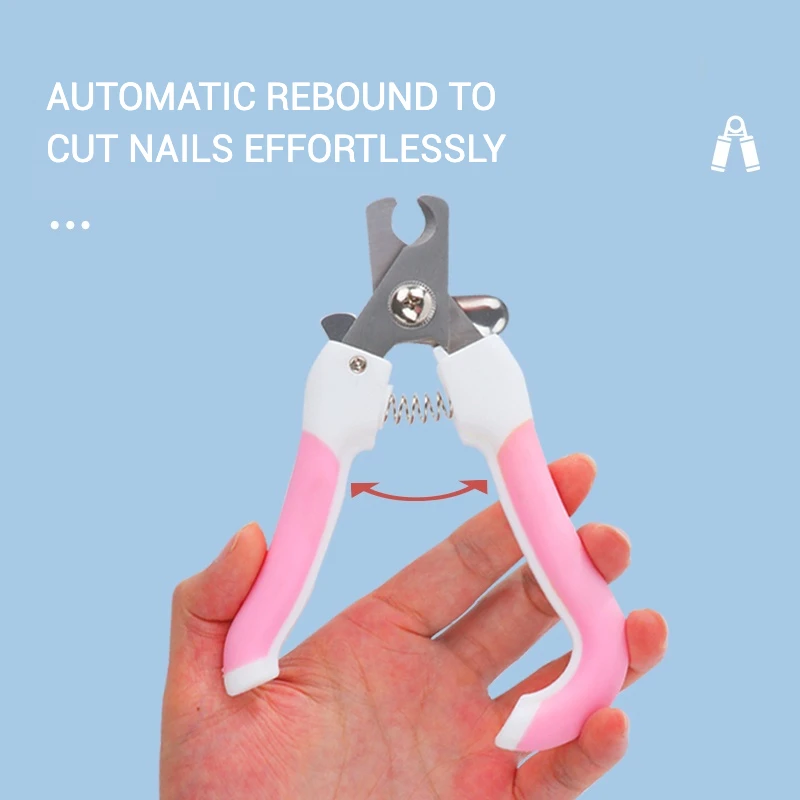 Juego de cortaúñas para mascotas con lima, cortauñas de acero inoxidable para perros con protector de seguridad, mango antideslizante, suministros para mascotas - imagen 4