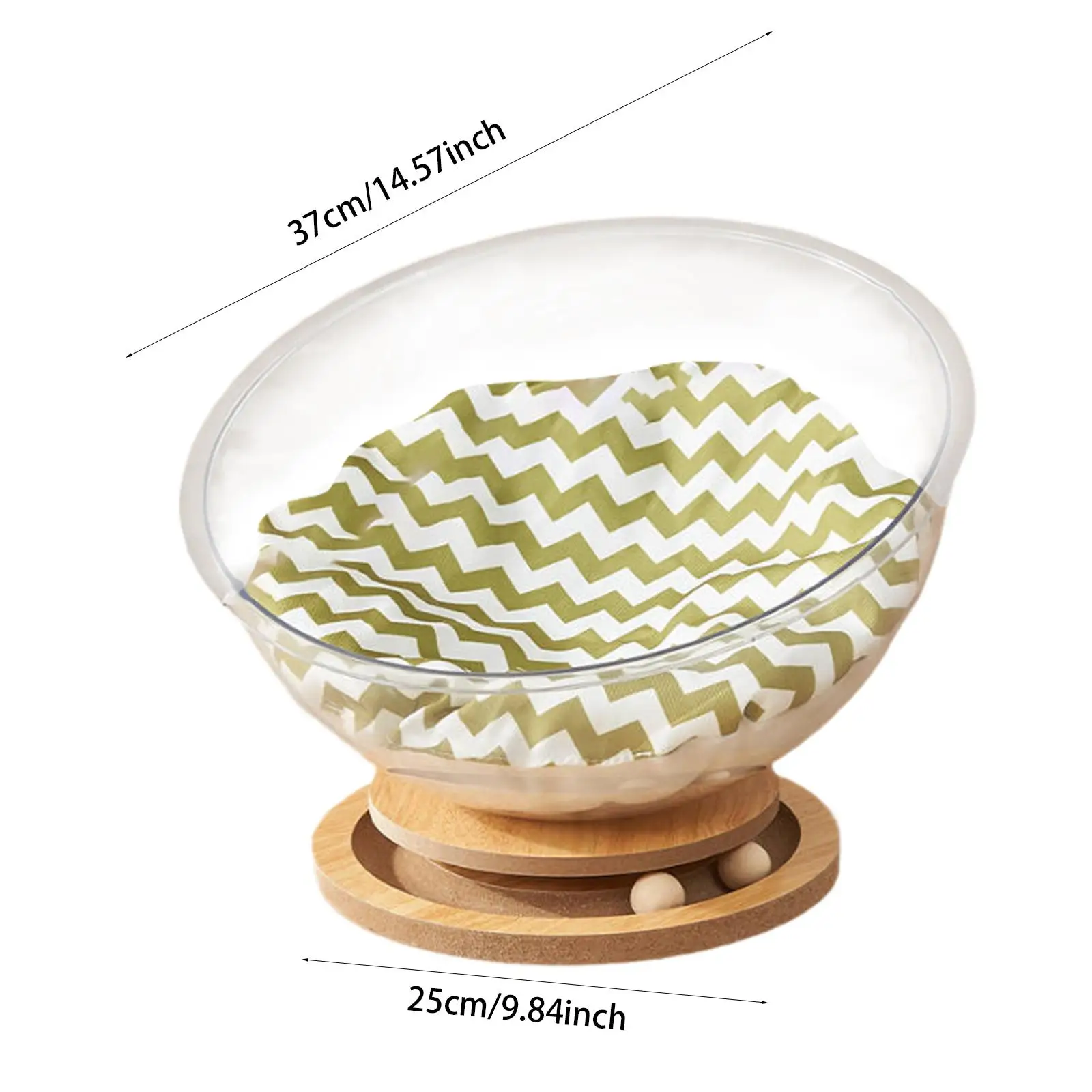 Space Capsule Cat Bed with Cushion Stable Four Season Easy to Clean Clear Cat Furniture Pet Bed Cat Nest for Cat Kitty Kitten