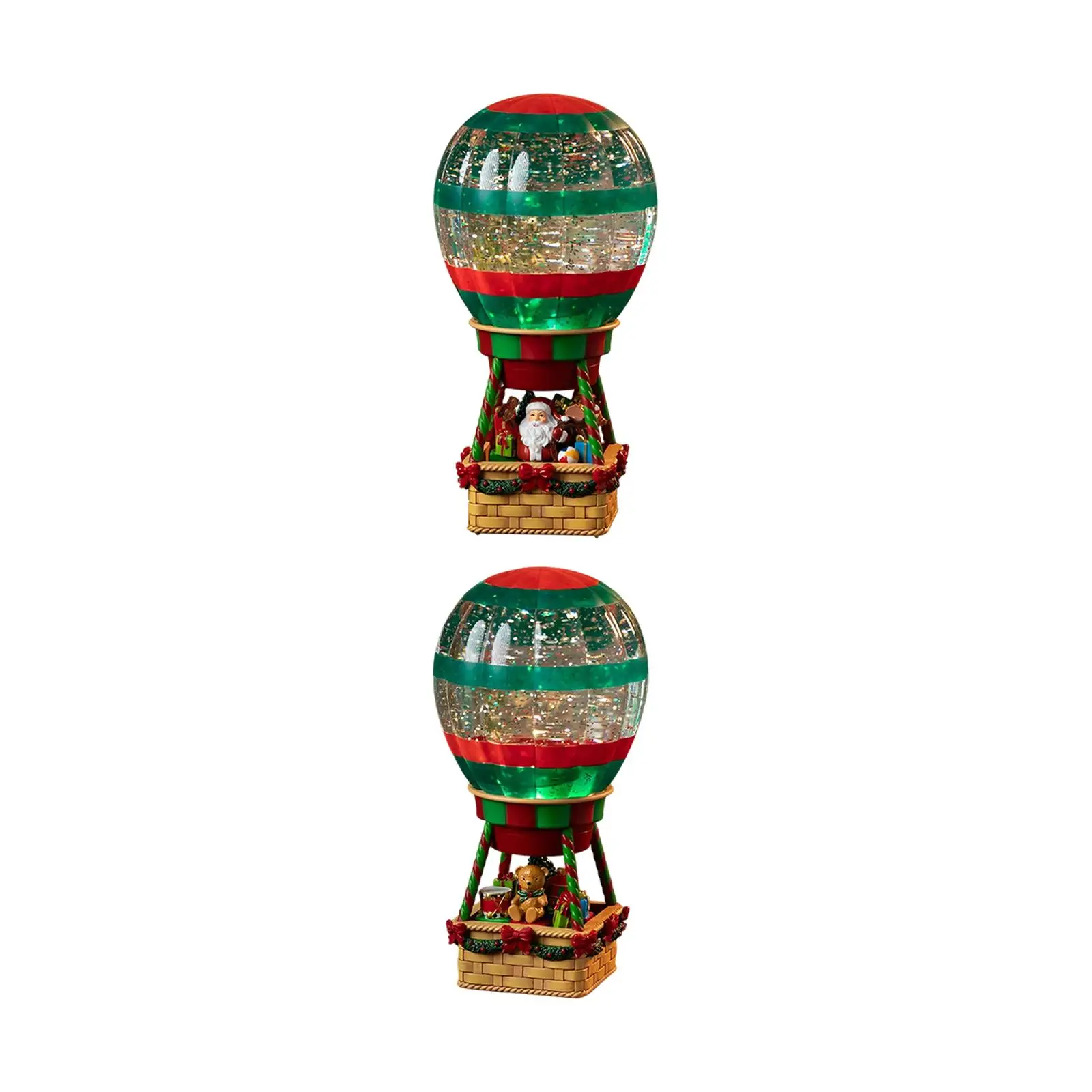 Globo de nieve navideño, globo de agua, centro de mesa, estatuilla decorativa para el hogar con canciones musicales para chimenea, colegas festivas - imagen 2