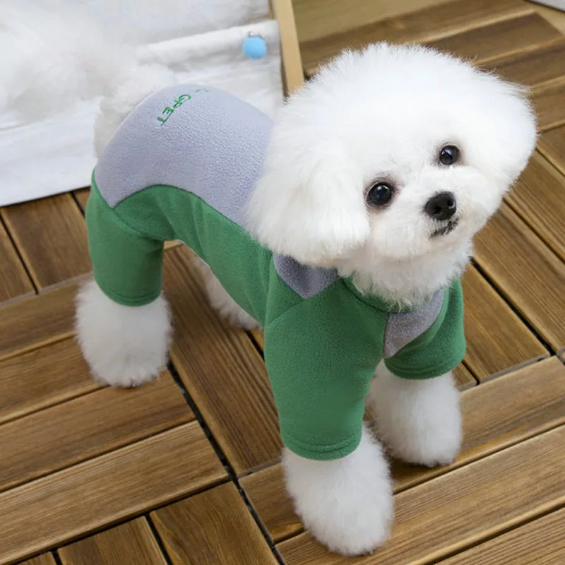 Ropa para perros, mono de lana, monos para perros pequeños y medianos, Dachshund Chiwawa, ropa todo en uno para mascotas, pijamas para cachorros, chándal XS - imagen 3