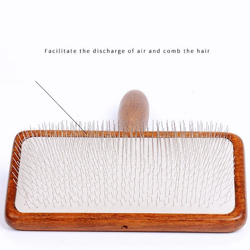 Cepillo para perros, peine de madera maciza para perros, cepillo de masaje para el cuidado de perros, removedor de pelo para mascotas, peine grande para cepillos de Limpieza del pelo de Gato, productos para mascotas - imagen 4