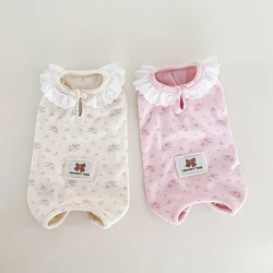 Pijama mono de terciopelo para cachorros y gatos - Cómodo y elástico