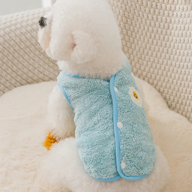 Ropa de lana suave para perros pequeños y medianos, chaleco cálido de invierno para cachorros y gatos, chaqueta para Chihuahua, chaleco Teddy Yorkie Shih Tzu - imagen 4