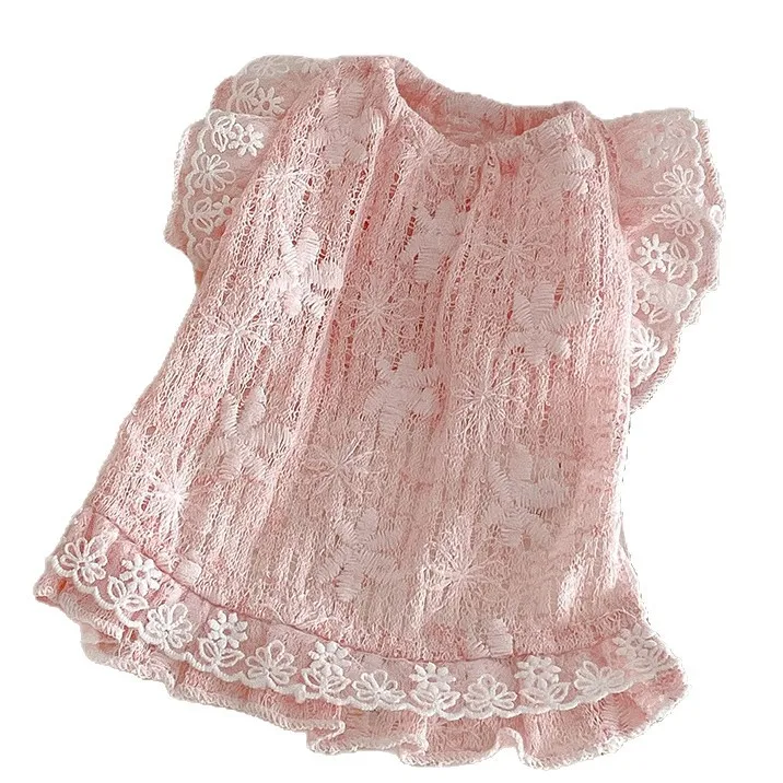 Vestido de encaje transpirable estilo princesa para perros
