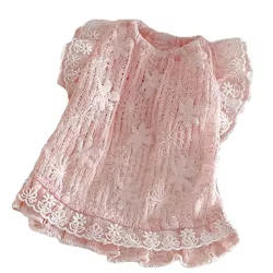 Vestido de encaje transpirable estilo princesa para perros