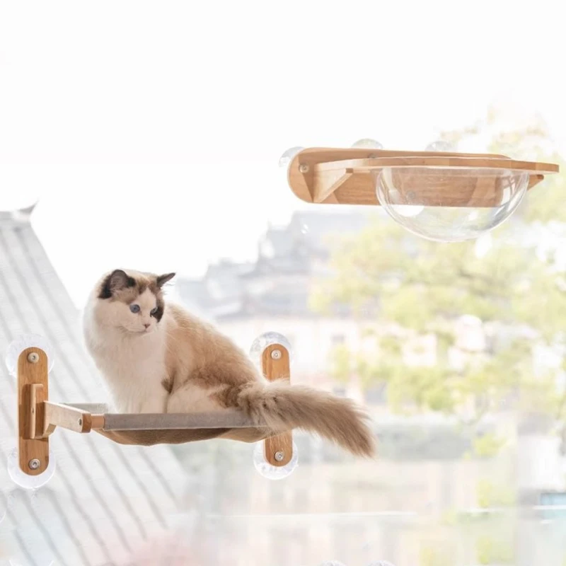 Árbol colgante para gatos, ventana, hamaca para gatos, árboles, ventosa, mascotas, gatitos, cama para gatos, torre, mascotas, gatitos, cosas para gatos, muebles, camas Catnap - imagen 5