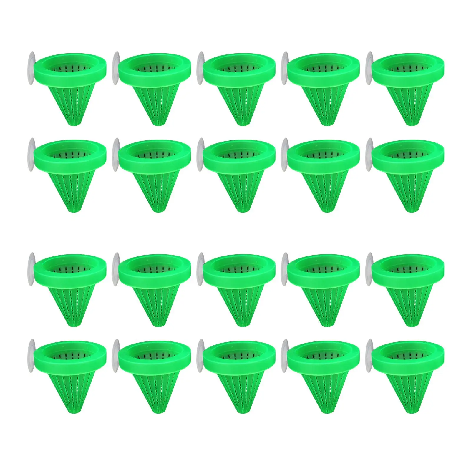 20 Pieces Fish Tank Feeding Cup, Portable Fish Food Tool, Conical Indoor Fish Food Funnel