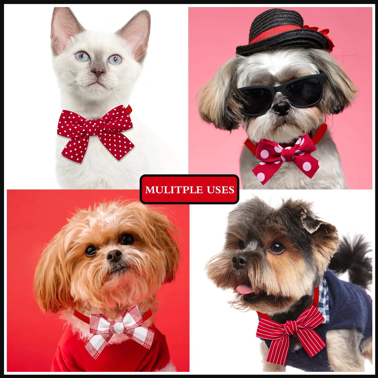 Pajarita a granel para perros pequeños y gatos, accesorios de aseo para mascotas, suministros para perros pequeños, 50 piezas - imagen 3