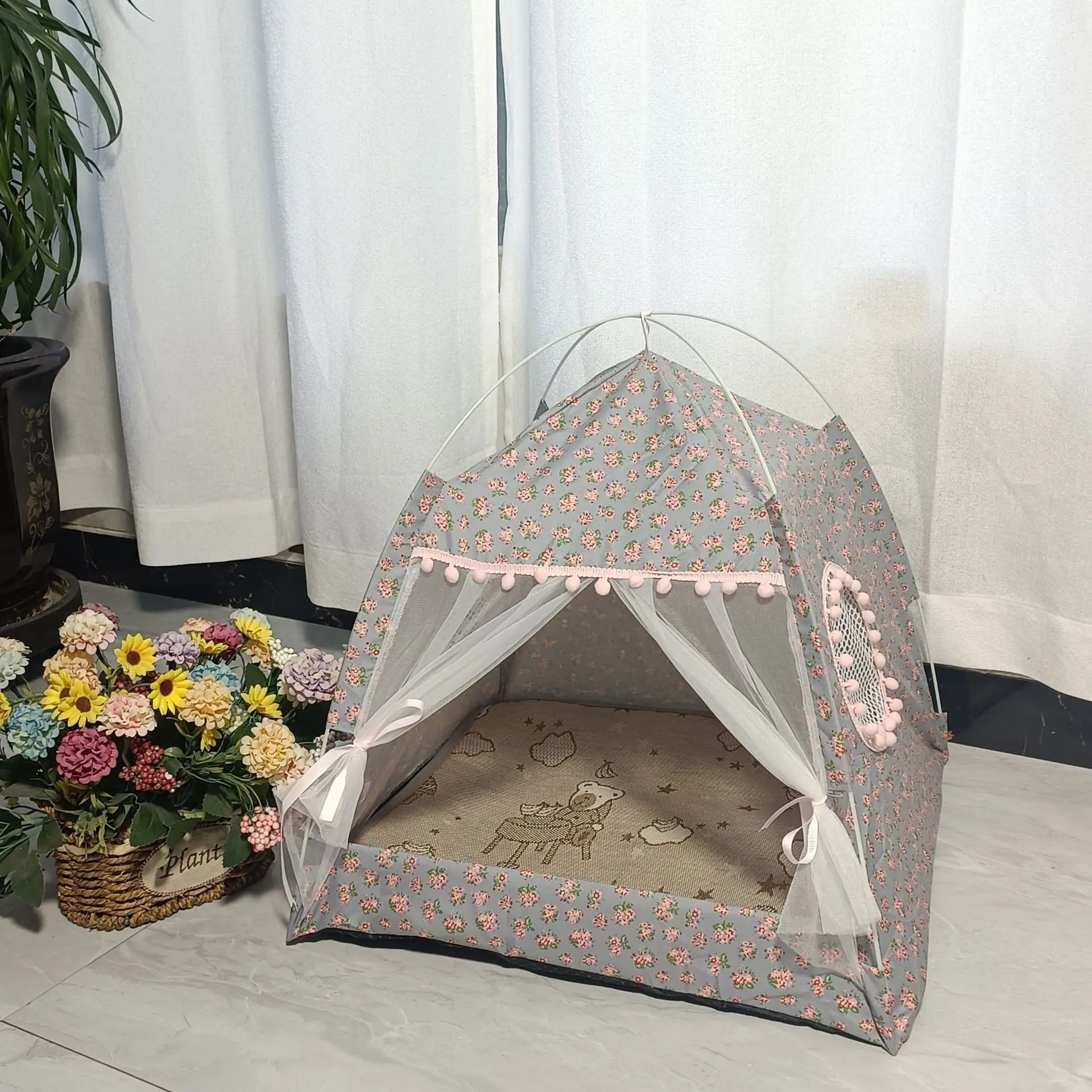 Tienda para mascotas fresca en verano, nido para gatos extraíble plegable, nido Universal para perros y gatos pequeños, suministros para perros - imagen 2