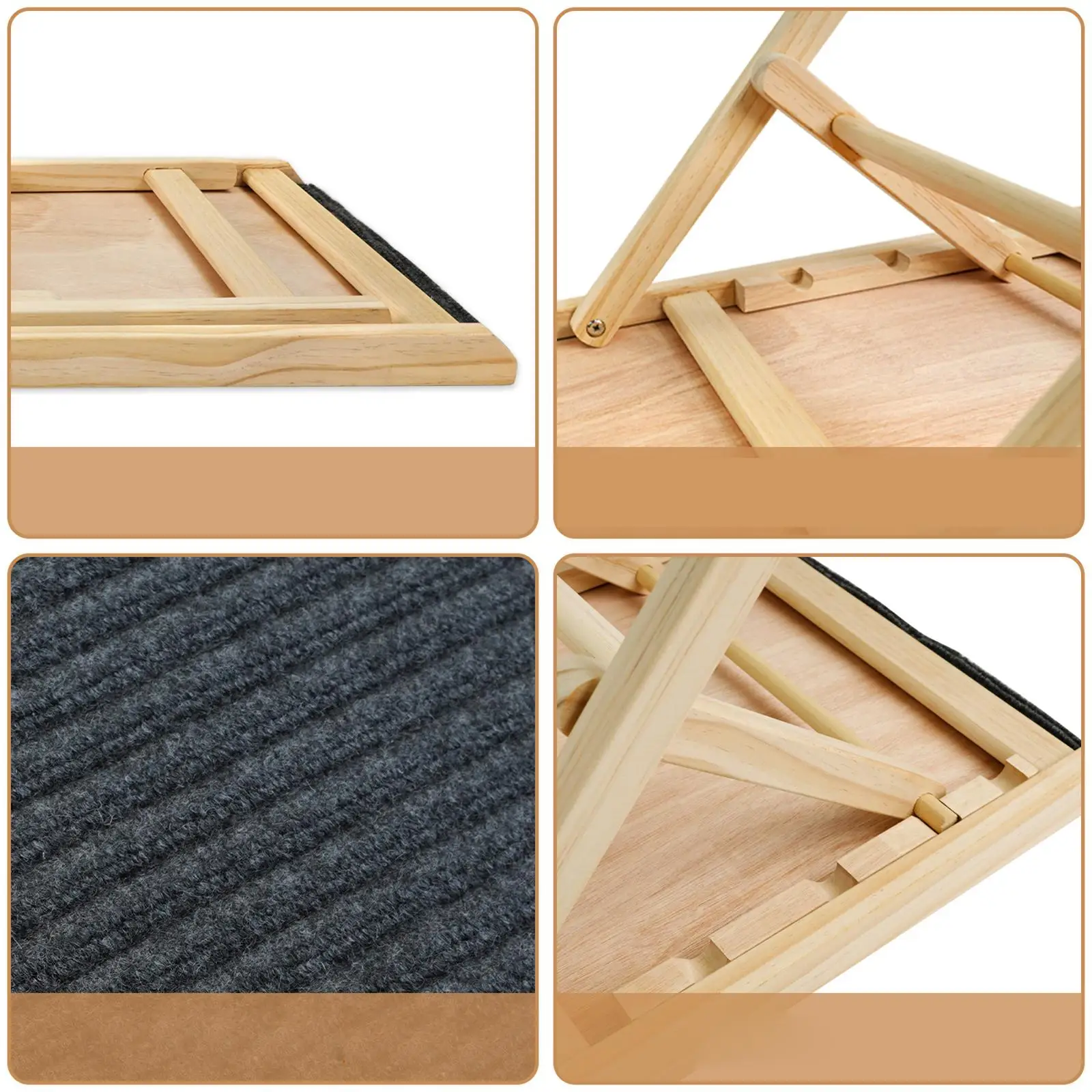 Escalera plegable de madera para perros, rampa antideslizante - imagen 5