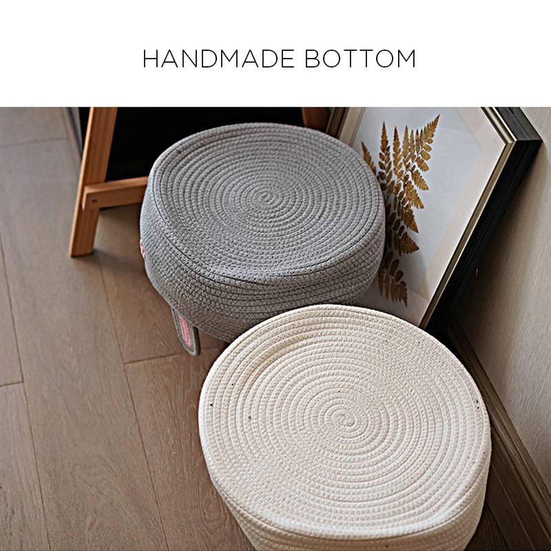 Cesta redonda para Cama de Gato, nido, cuerda de algodón tejida, cálida, mediana, para dormir en casa, descanso, rascador divertido, sin estera - imagen 5