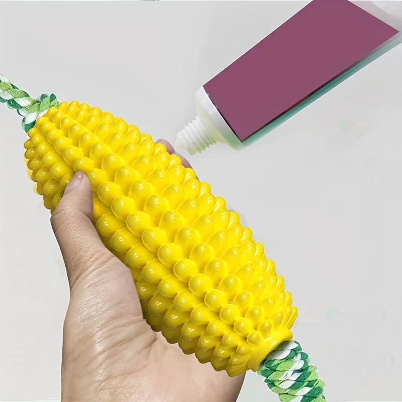 Juguete TPR para perros, juguetes duraderos en forma de maíz para masticar, juguetes para limpiar los dientes de mascotas, juguetes para cachorros resistentes a mordeduras, accesorios para perros - imagen 3