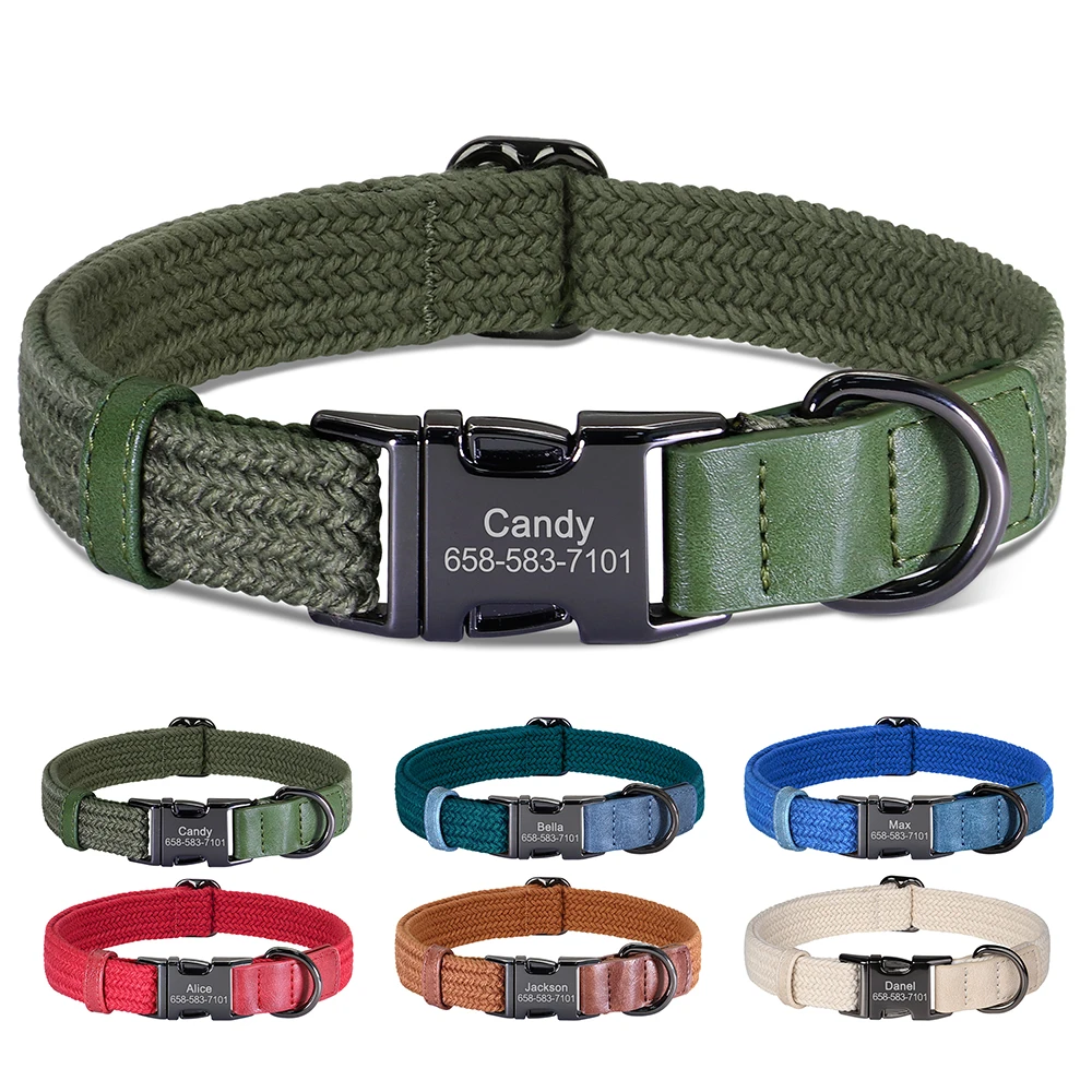 Collar nailon con placa identificativa para perro – Resistente y personalizable - imagen 2