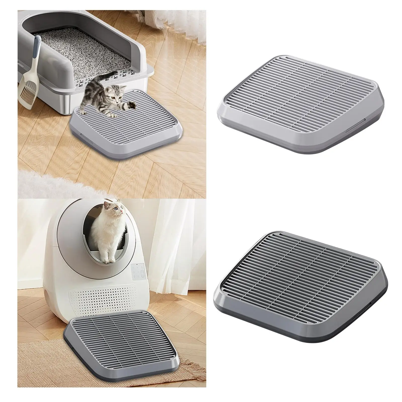 Kitty Litter Pad Detachable Lightweight Scatter Control Footboard Pad for Bedroom Living Room Lavatory Indoor Cats Pet Supply