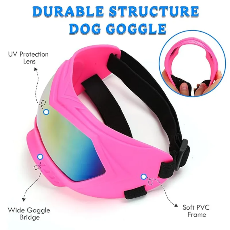 Gafas de sol para perros grandes, gafas para perros, gafas para mascotas con correa ajustable, gafas para perros medianos y grandes, natación, patinaje - imagen 4