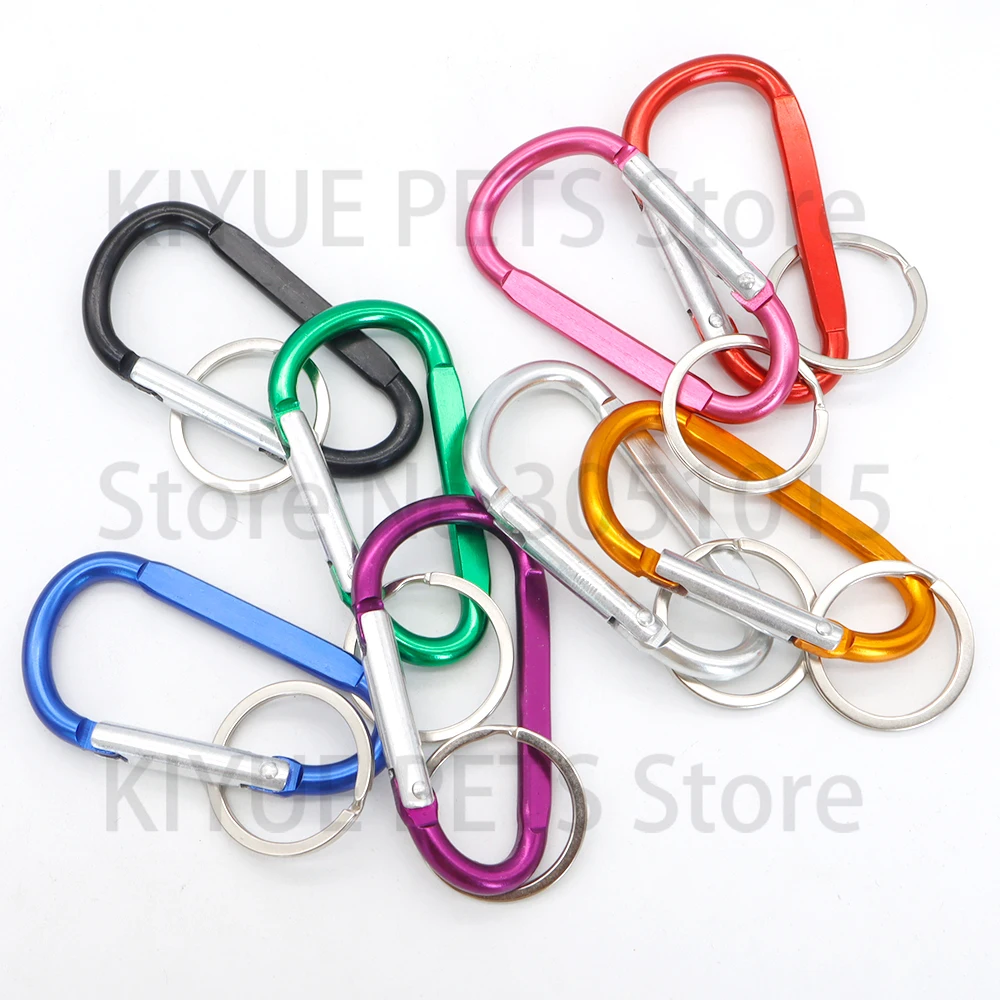 Lote de 100 Uds. De mosquetones pequeños, llavero con anilla, Mini Clips Caribeaner, logotipo personalizado, regalo de promoción, gancho a presión, anillo en forma de D personalizado - imagen 3