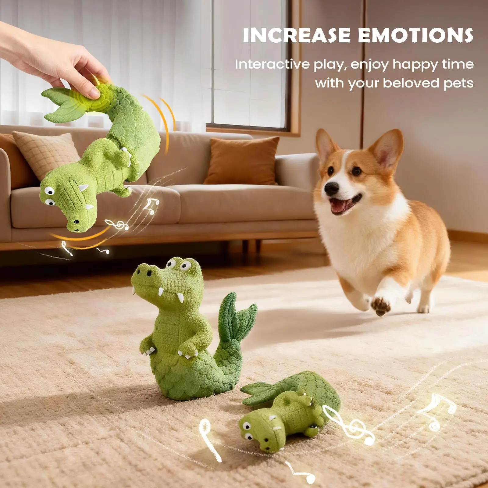 Juguetes para perros chirriantes de larga duración, juego seguro y suave, juguetes para perros resistentes para cachorros, animales, interior, exterior, hogar, aburrimiento diario