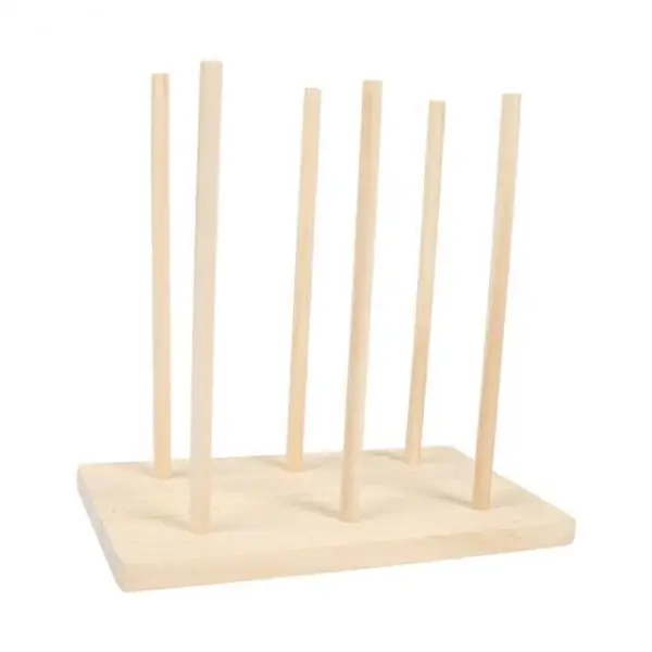 Wooden Ribbon Organizer Large Capacity Yarn Storage Shelf Threads Crocheting Florist Ribbon Holder Spool Holder Ribbon Rack