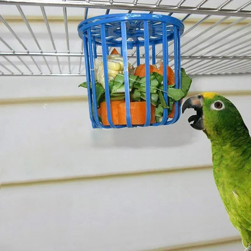 Jaula para pájaros, juguetes colgantes, cesta alimentadora de frutas y verduras, alimentador para loros, accesorios para jaulas de pájaros para mascotas, suministros para pájaros, 3 uds. - imagen 4