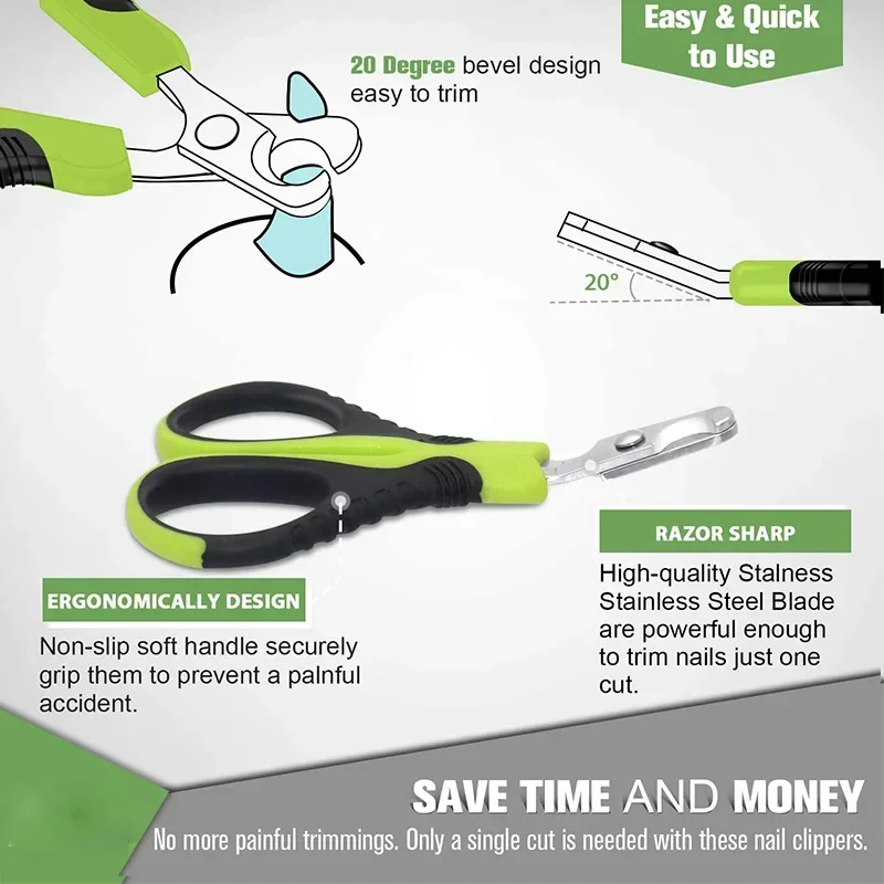 Cortauñas profesional para animales pequeños, tijeras para gatitos, conejos, cachorros, conejillos de indias, hurón, belleza para pájaros - imagen 2