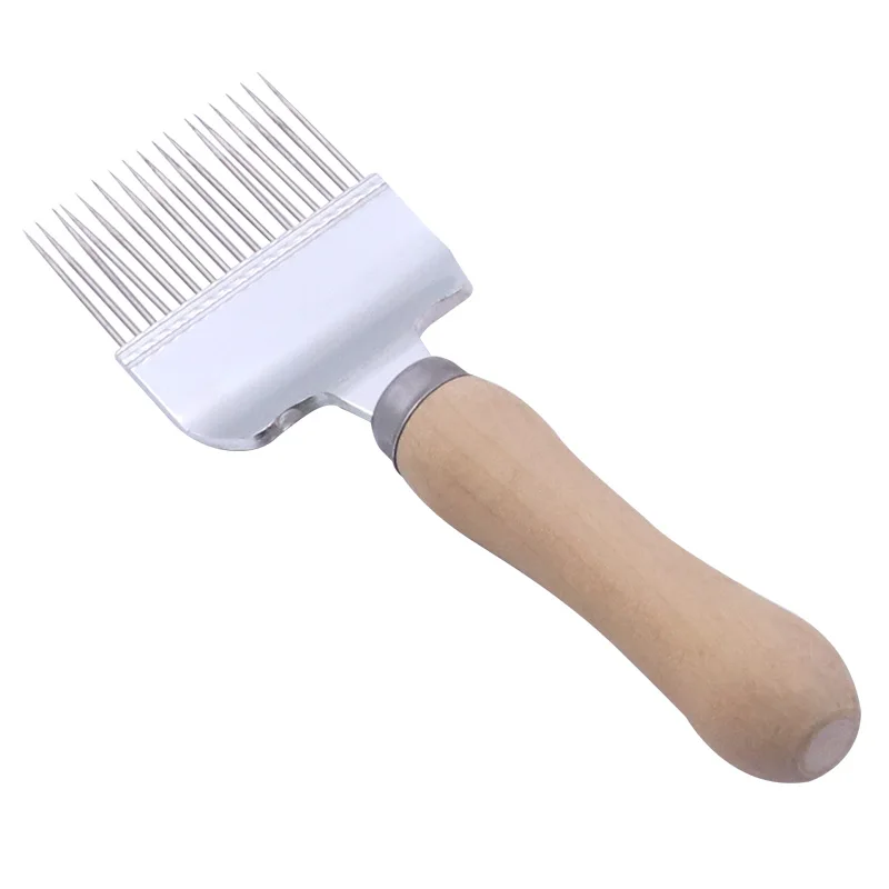 Cortador desoperculador de miel con púas – Mango de madera - imagen 5