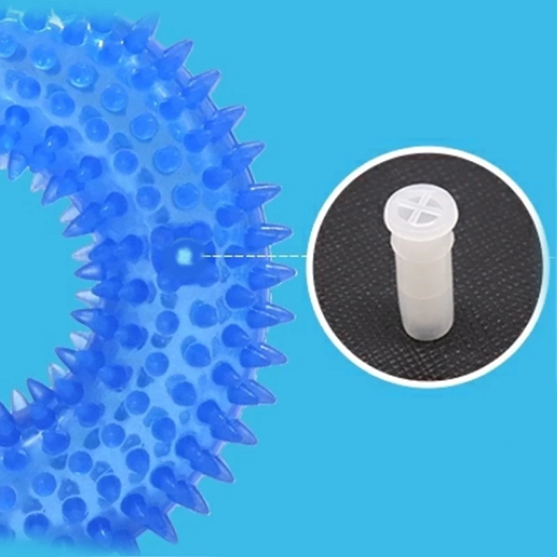 Donut fuerte TPR para mascotas, juguetes para masticar con chirridos para perros pequeños y medianos, Bulldog Francés, Corgi, Pastor, frontera, cachorro, accesorios para mascotas - imagen 5